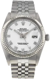 Rolex Datejust 36 16014 White gold and Stainless steel White