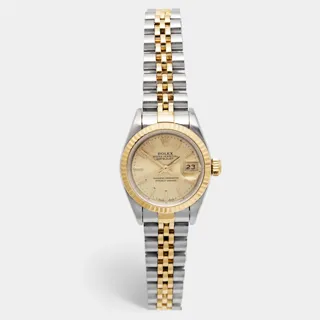 Rolex Lady-Datejust 69173 Stainless steel and 18k yellow gold Champagne