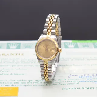 Rolex Lady-Datejust 69173 Yellow gold and Stainless steel Champagne