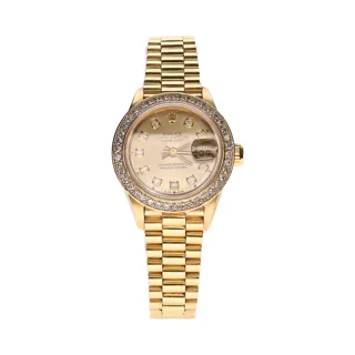 Rolex Oyster Perpetual Date 28mm 18k yellow gold Champagne