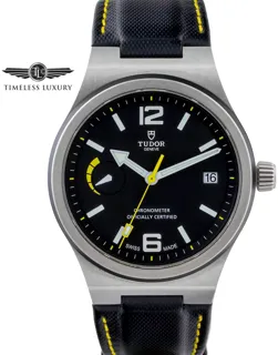 Tudor North Flag 91210N 40mm Stainless steel Black