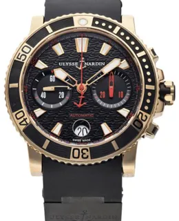 Ulysse Nardin Maxi Marine Diver 8006-102-3A/92 42.5mm Rose gold Black