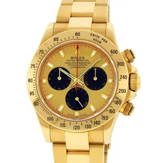 Rolex Daytona 116528 40mm Yellow gold Black and Champagne