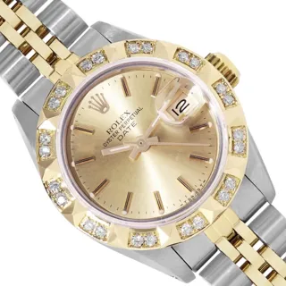 Rolex Oyster Perpetual Date Stainless steel and 14k yellow gold Champagne