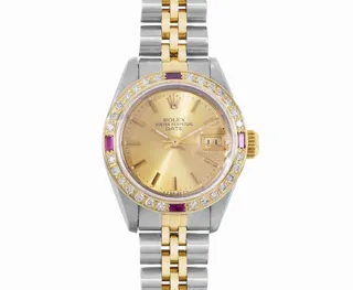 Rolex Oyster Perpetual Date 26mm Stainless steel and 14k yellow gold Champagne