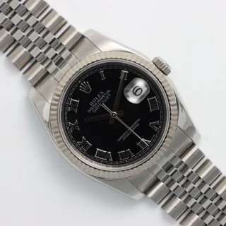 Rolex Datejust 36 116234-0086 White gold and Stainless steel Black