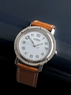 Hermès Clipper CL6.710 Stainless steel White