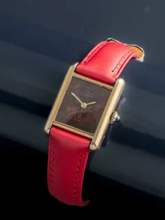 Cartier Tank Vermeil Brown