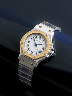 Cartier Santos 22mm Stainless steel and 18k yellow gold White