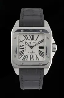 Cartier Santos 32mm Stainless steel White