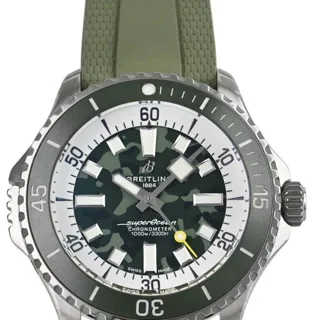 Breitling superoc E10379D31L1S1 46mm Titanium Green