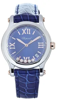 Chopard Happy Sport 278582-6012 36mm Yellow gold and Stainless steel Blue