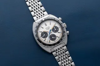 Heuer Autavia Siffert 73663 42mm Stainless steel White