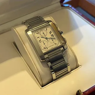 Cartier Cougar W51001Q3 28mm Stainless steel White