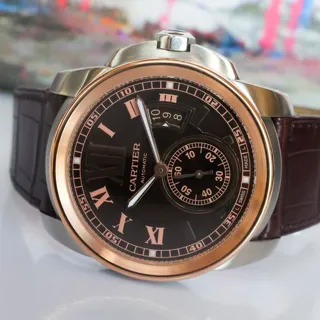 Cartier Caliber W7100051 36mm Rose gold and Stainless steel Brown