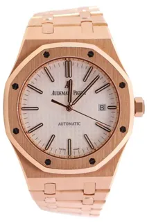 Audemars Piguet Royal Oak Selfwinding 15400OR ( OAK  ) 41mm Rose gold Silver