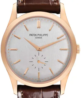 Patek Philippe Calatrava 5196R-001 Rose gold Silver