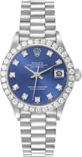 Rolex President 6913 26mm White gold Blue