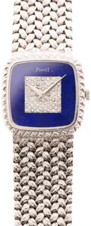 Piaget Vintage 9902 D 2 23mm White gold Lapis$Diamonds