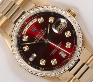 Rolex Day-Date 36 18038 Yellow gold Red