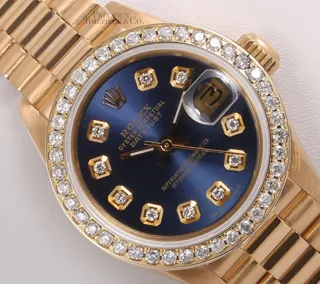 Rolex President 26mm Yellow gold Navy blue