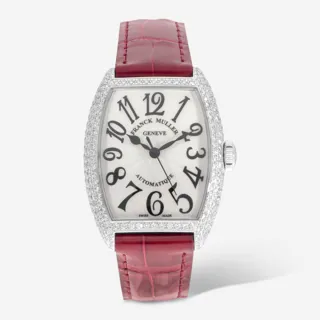 Franck Muller Cintru00e9e Curvex 7500 SC AT FO D 29mm White gold White