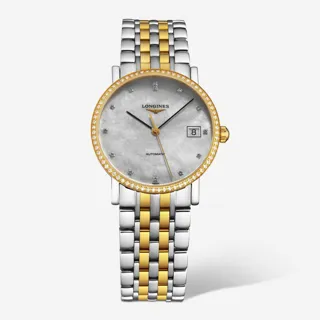 Longines Elegant L4.809.5.88.7 34.5mm Stainless steel and Red gold White