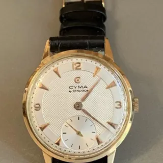 Cyma 586K 38mm Yellow gold Silver