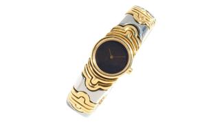 Bulgari Parentesi 20mm Stainless steel and 18k yellow gold Black