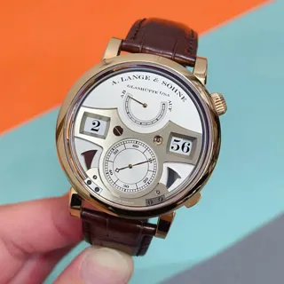 A. Lange & Söhne Zeitwerk 145.032 44mm Rose gold Silver