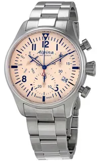 Alpina Startimer Pilot AL-371BG4S6B Stainless steel Beige