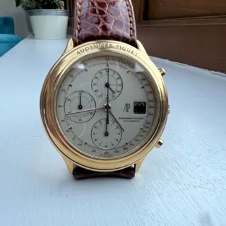 Audemars Piguet Huitième Chronograph 25644 40mm Yellow gold Silver