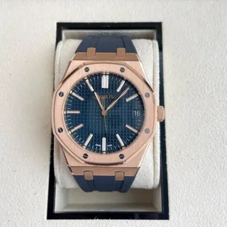 Audemars Piguet Royal Oak Selfwinding 15510OR.OO.D315CR.02 ( OAK  ) 41mm Rose gold Blue