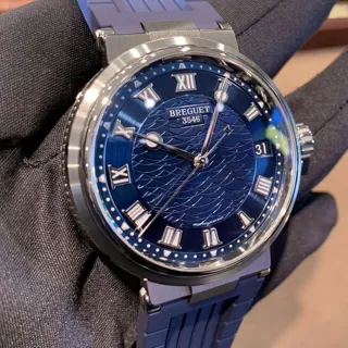 Breguet Marine 5517BB/Y2/5ZU 40mm White gold Blue