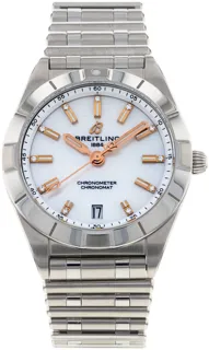 Breitling Chronomat A77310 32mm Stainless steel Mother of Pearl White$Diamond