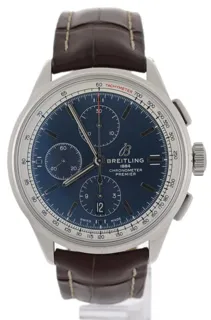 Breitling Premier A13315 42mm Stainless steel Blue