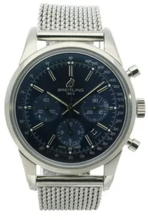 Breitling Transocean AB0151 41mm Stainless steel Blue