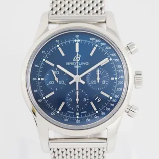 Breitling Transocean AB0151 43mm Stainless steel Blue