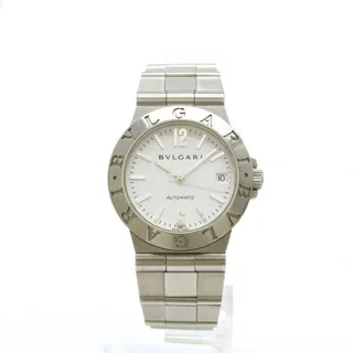 Bulgari Diagono LCV 35 S 35mm Stainless steel White