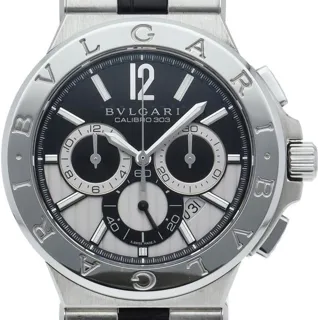 Bulgari Diagono DG42SCH/DG42BSLDCH 42mm Stainless steel Black