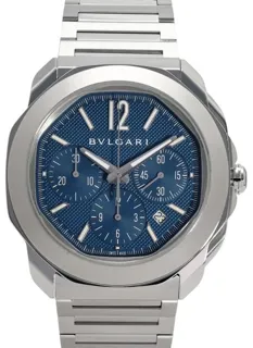 Bulgari Octo 103829 42mm Stainless steel Blue