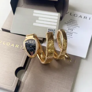 Bulgari Serpenti 101814 SPP35BGDG.2T 35mm Rose gold Black