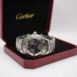 Cartier 21 Chronoscaph 2424 38mm Stainless steel Black