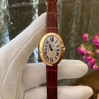 Cartier Baignoire Small Model W8000007 31.5mm Rose gold Silver