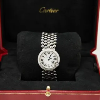 Cartier Ballon Blanc WE902058 24mm White gold Silver