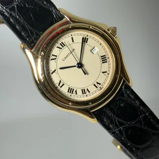 Cartier Cougar 887905 33mm Yellow gold White