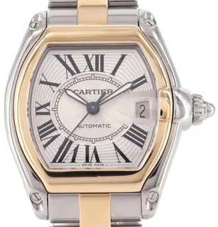 Cartier Roadster w62031y4 37mm Yellow gold Silver