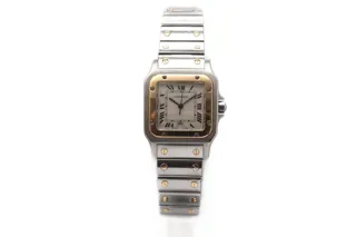 Cartier Santos 02627 Yellow gold and Stainless steel White