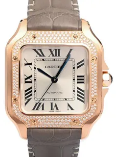 Cartier Santos de Cartier WJSA0012 35mm Rose gold Silver