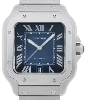 Cartier Santos de Cartier WSSA0071 47.5mm Stainless steel Blue